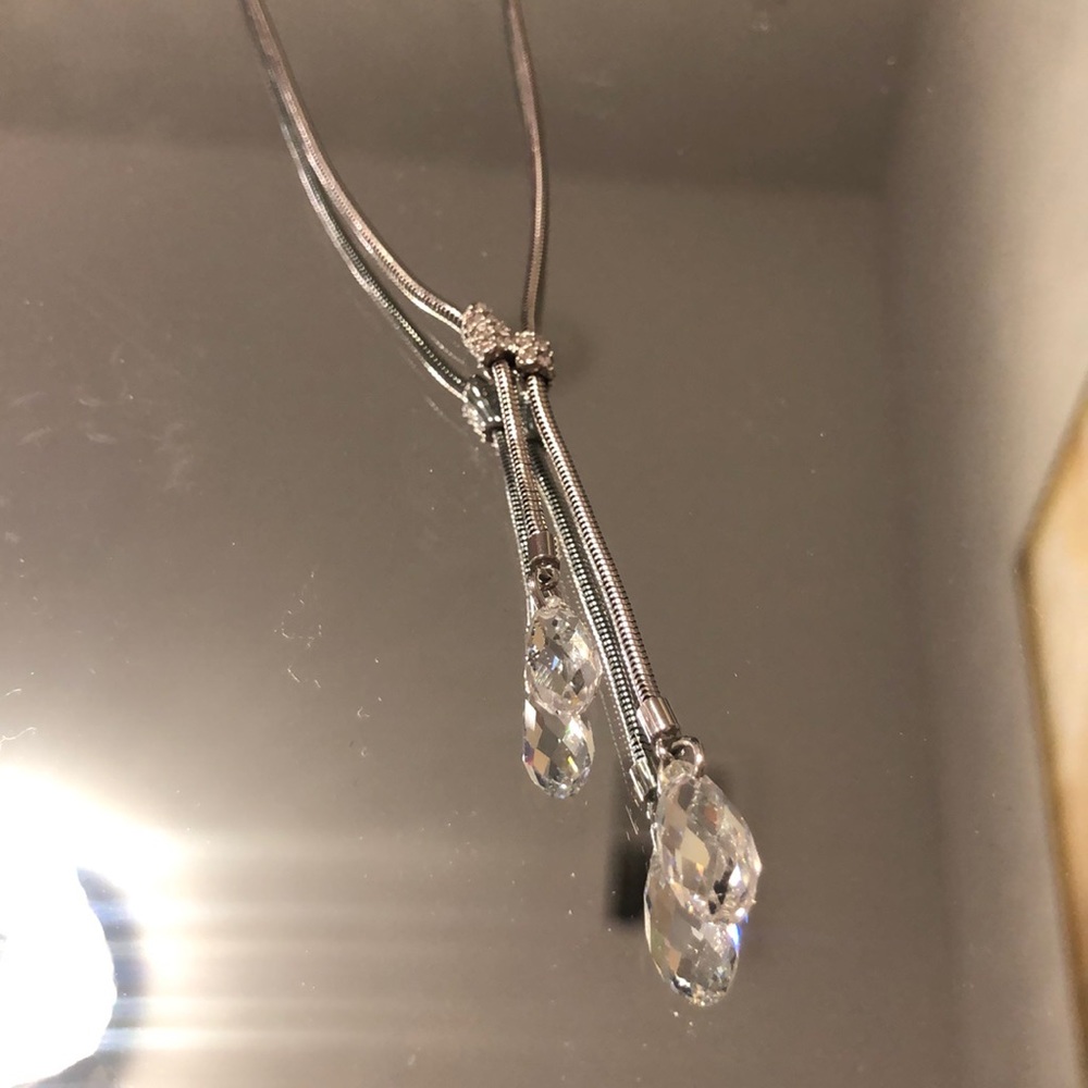 BEAUTIFUL Swarovski Double Pendant Necklace